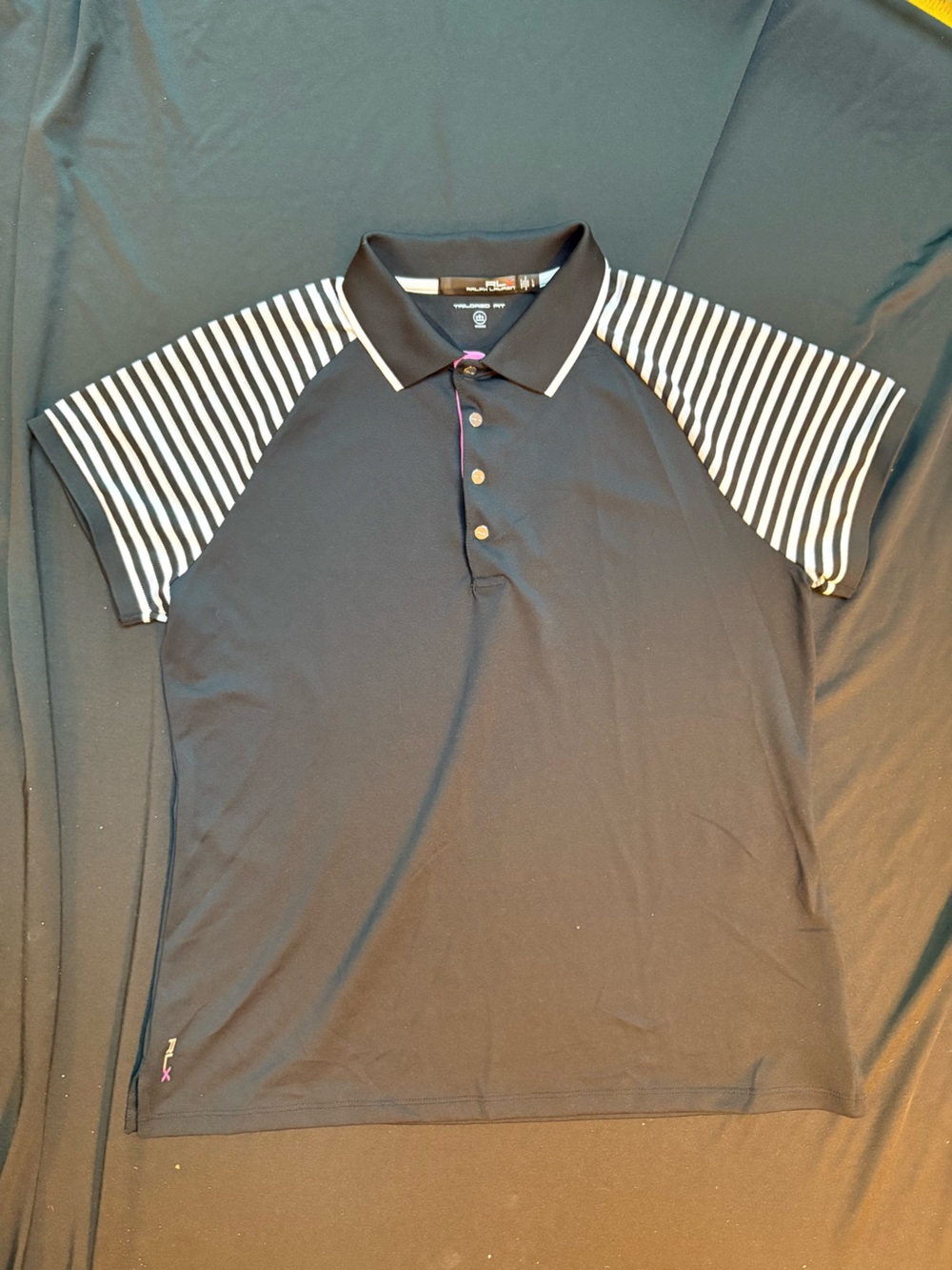 RLX tailored fit women’s short sleeve golf polo shirt L